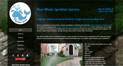 Desktop Screenshot of bluewhalesprinklers.com