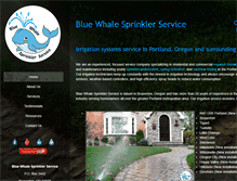 Tablet Screenshot of bluewhalesprinklers.com